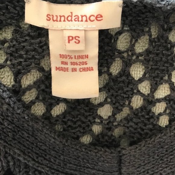 SUNDANCE Petite Small linen oversized open-knit sweater - Picture 6 of 6